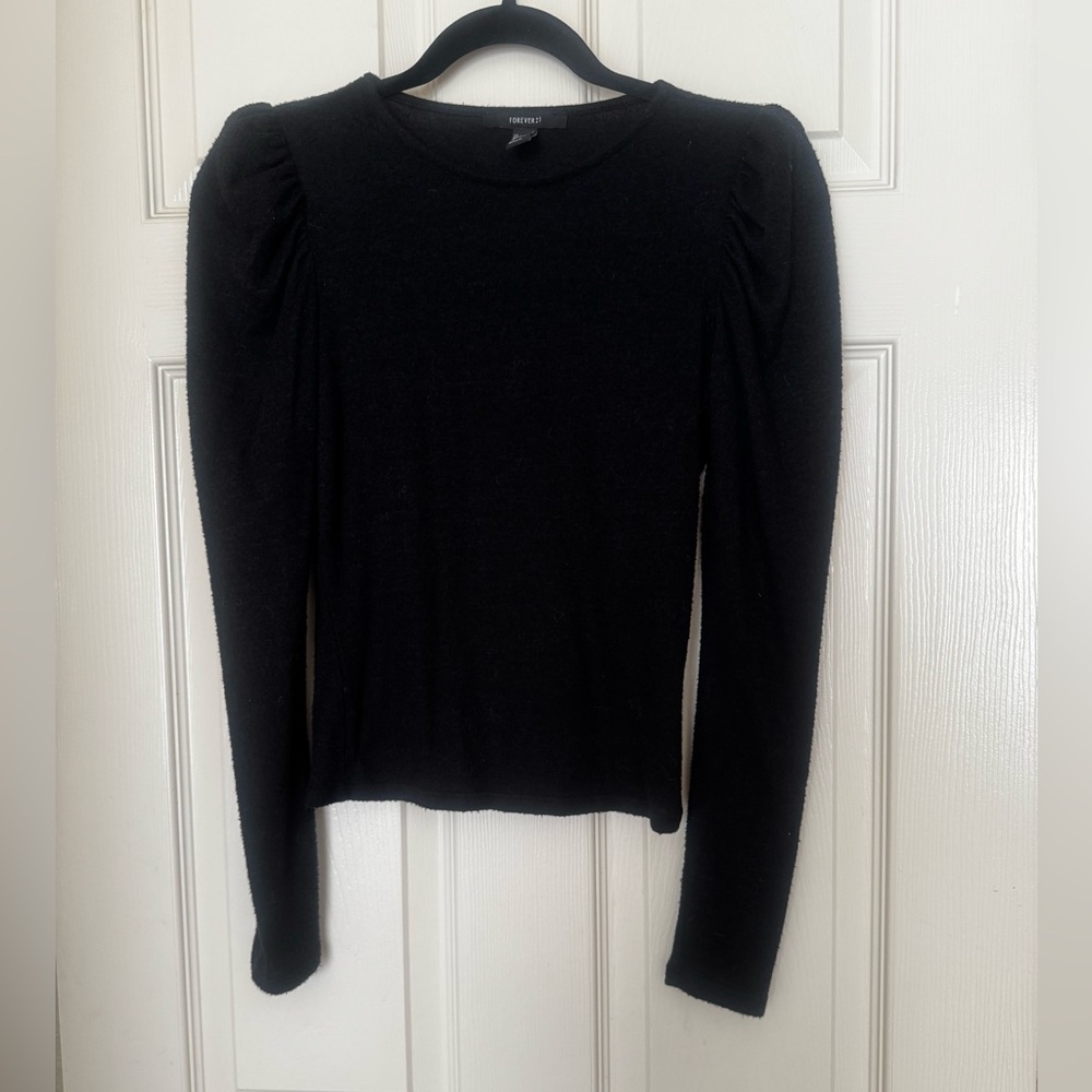 Forever 21 Black Long Sleeve Top